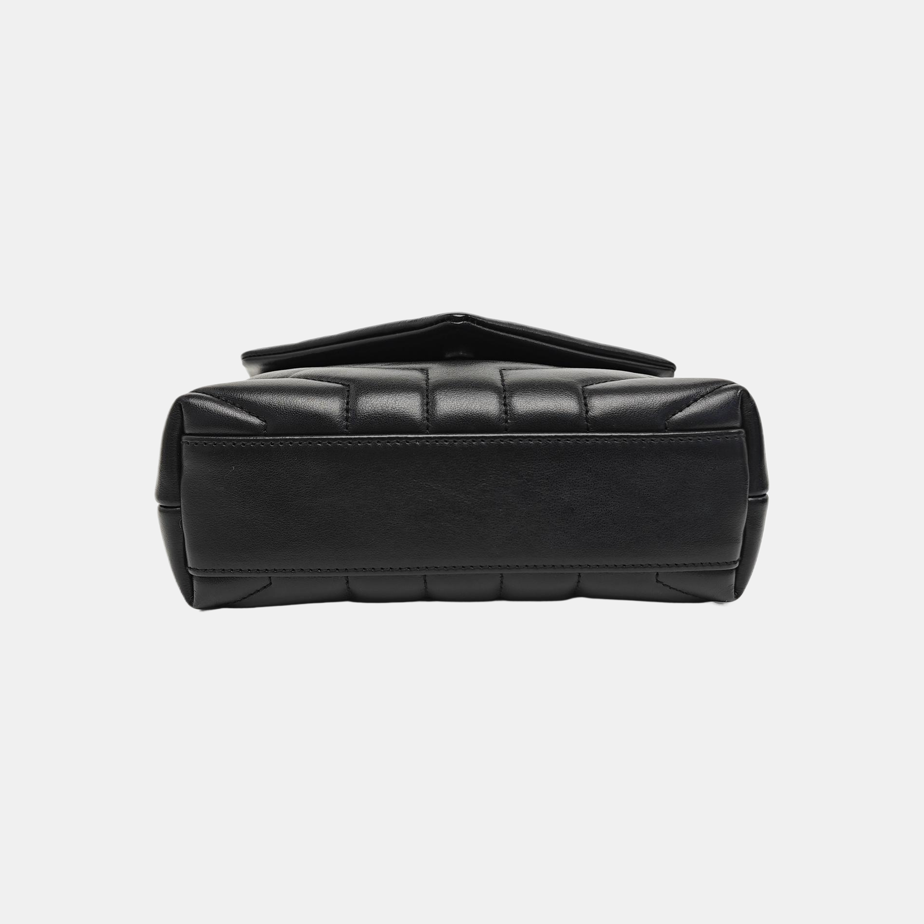 LOULOU Extra Small Chevron Calfskin Black