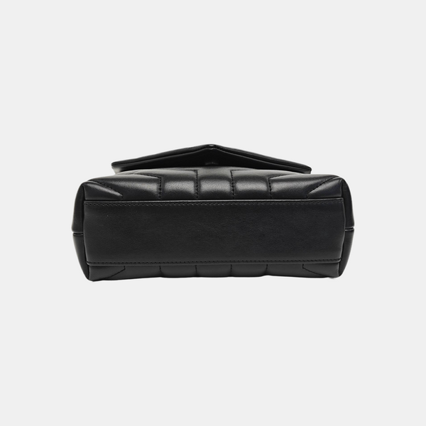 LOULOU Extra Small Chevron Calfskin Black