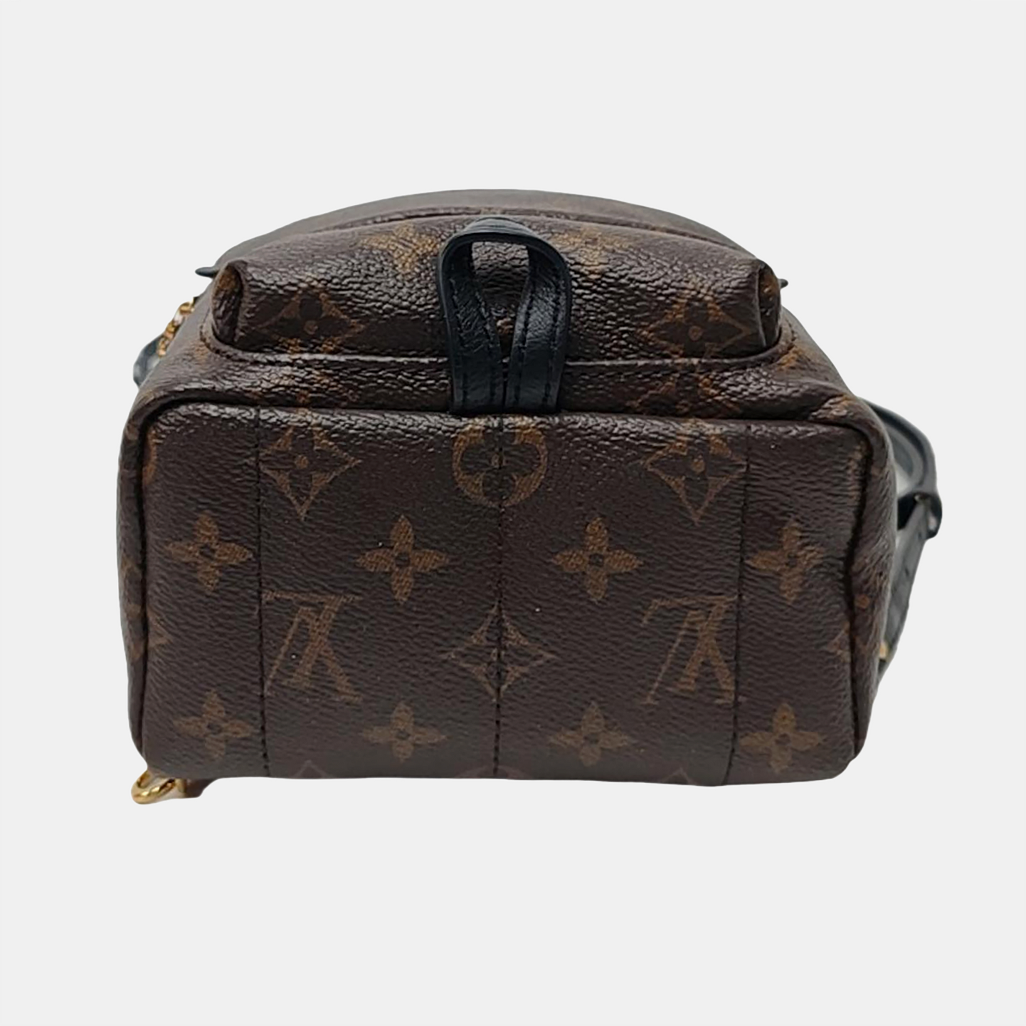 PALM SPRINGS Mini Monogram Coated Canvas Brown