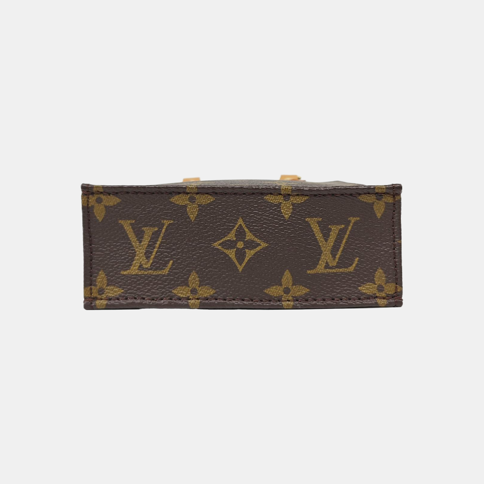 SAC PLAT Mini Monogram Coated Canvas Brown
