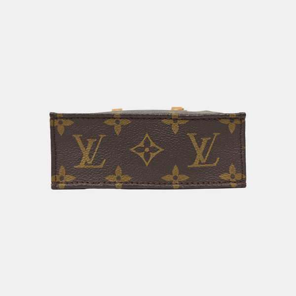 SAC PLAT Mini Monogram Coated Canvas Brown