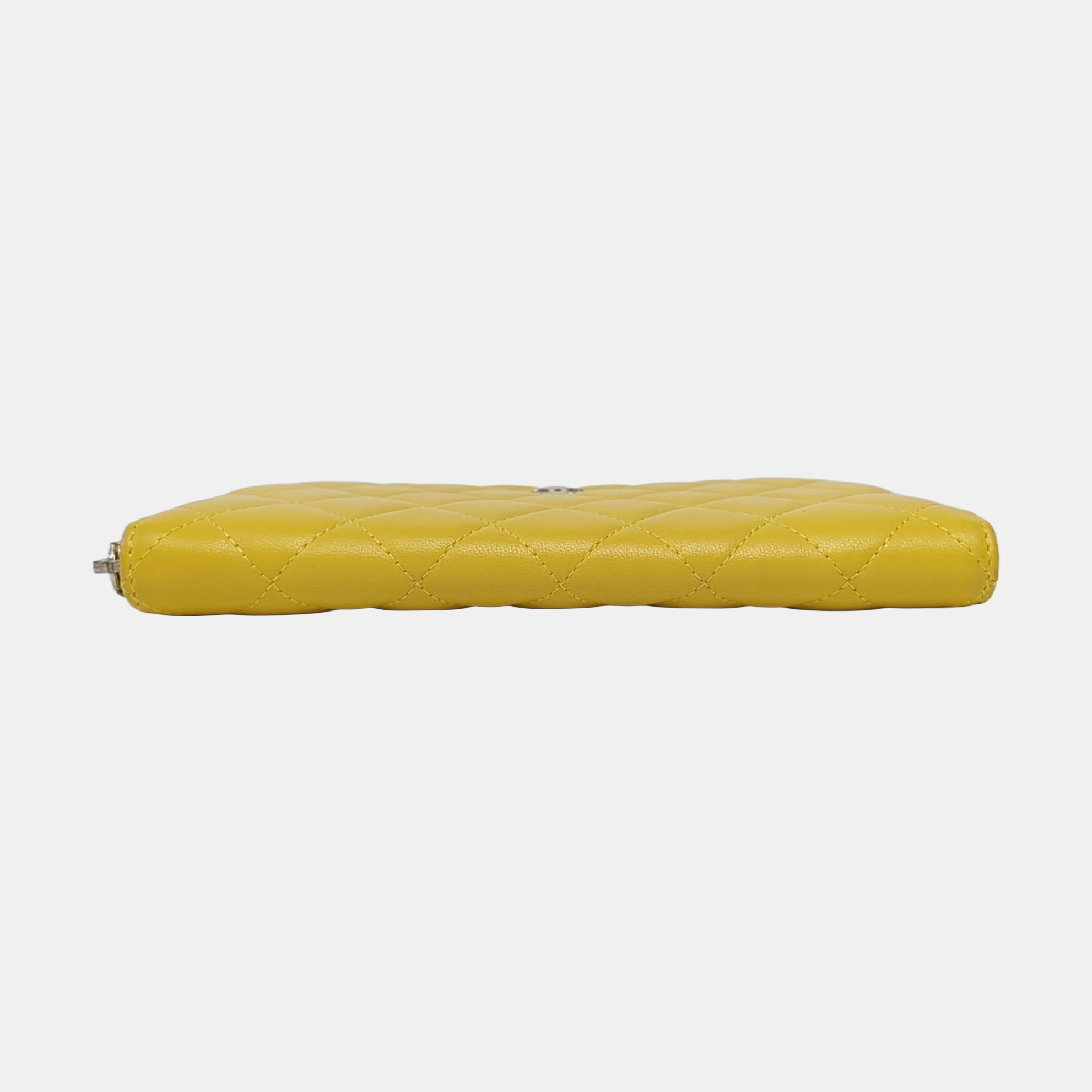 Authenticated pre-owned  WOC Quilted Lambskin Yellow Wallet - Wallet at Looply