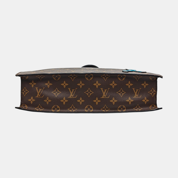 SAC PLAT Monogram Coated Canvas Brown