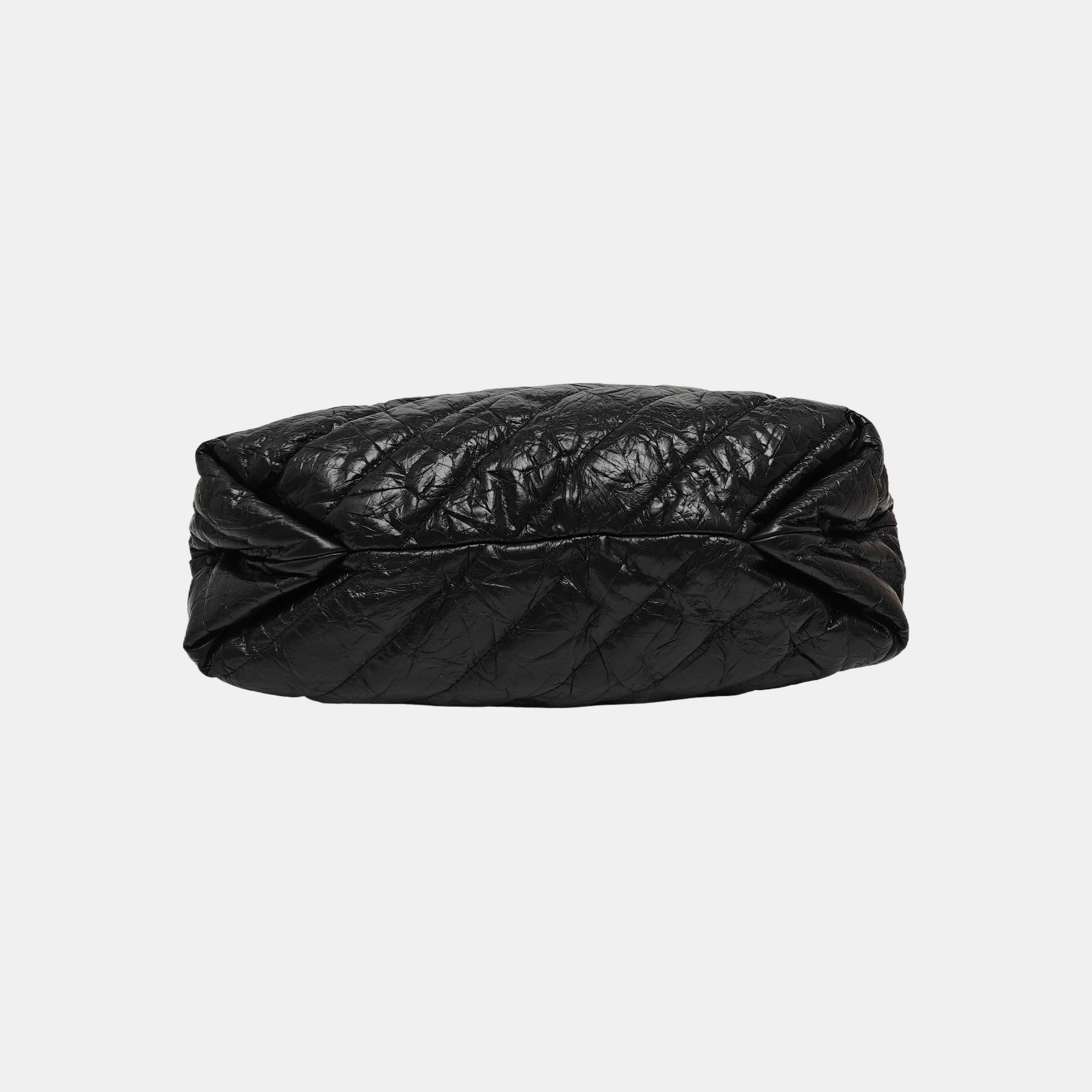 Crush Medium Quilted Calfskin Black