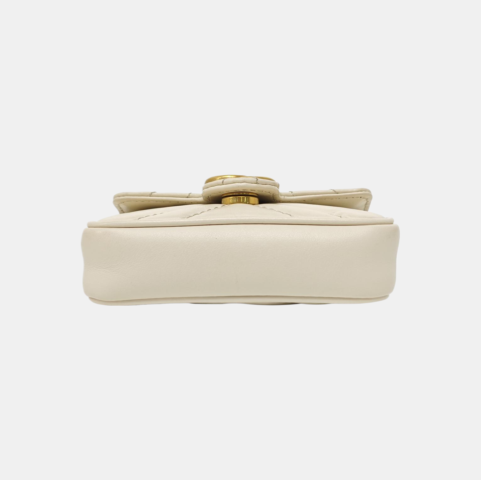 GG Marmont Super Mini Quilted Calfskin White