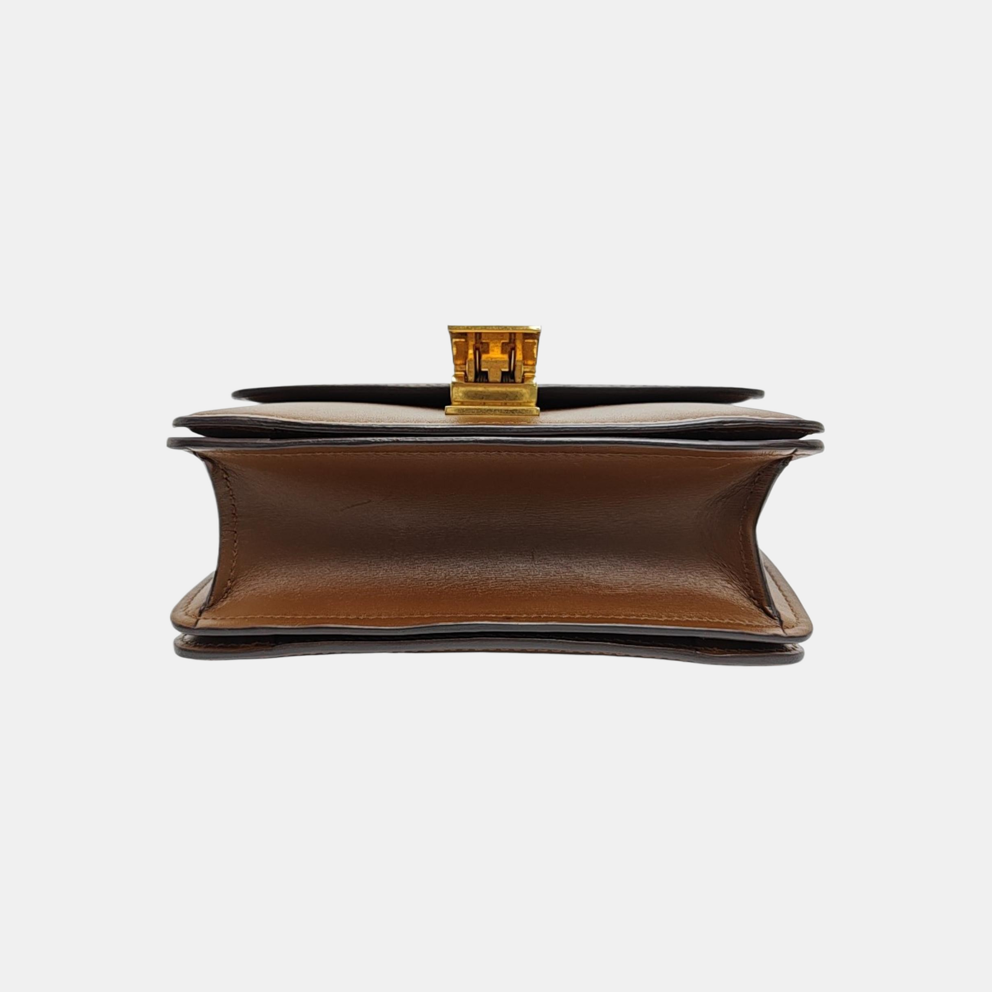 CLASSIC BOX Mini Calfskin Brown