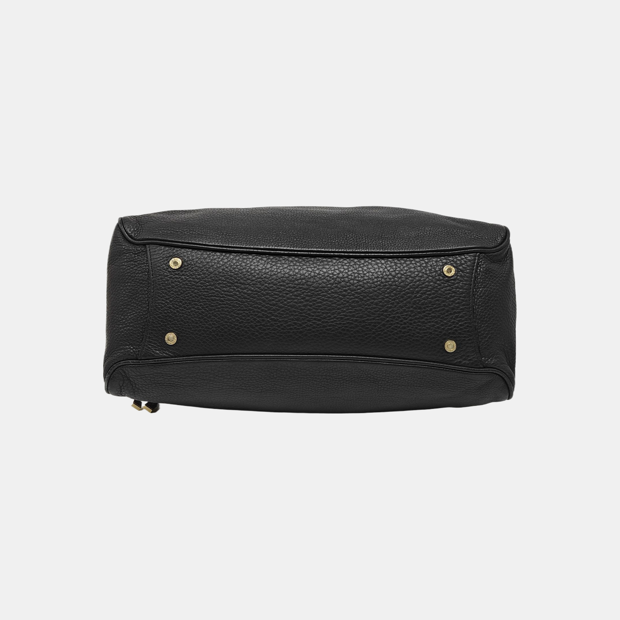 Leather Shoulder Bag Black