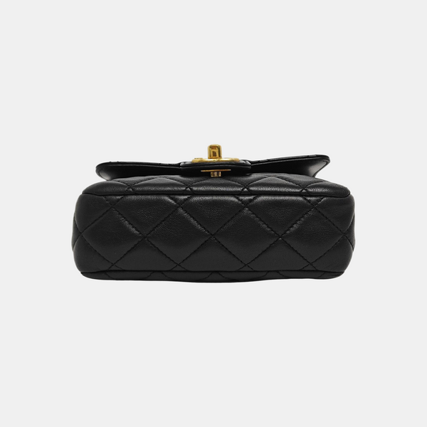 Quilted Lambskin Mini Black