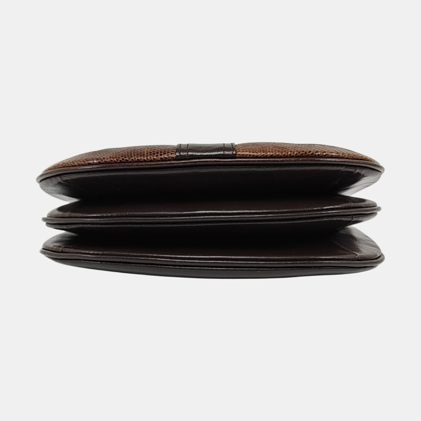 Lizard Shoulder Bag Brown