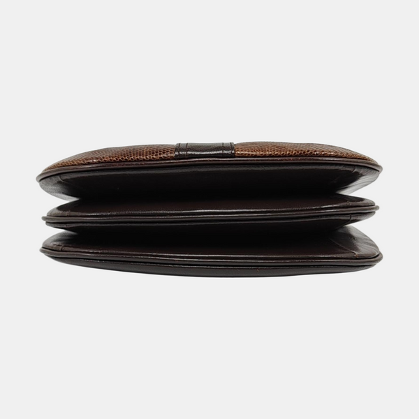 Lizard Shoulder Bag Brown