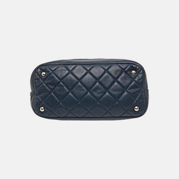 CC TIMELESS SOFT Quilted Grained Calfskin Blue