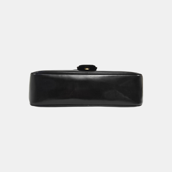 Calfskin Top Handle Bag Black