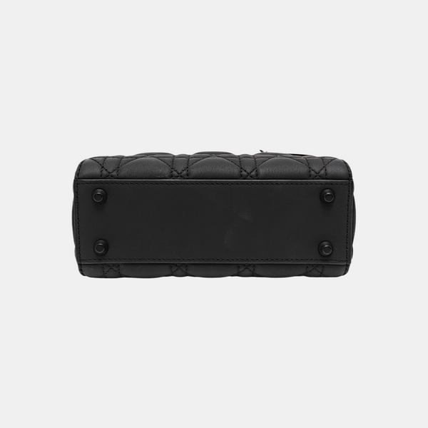Lady Dior Mini Cannage Calfskin Black