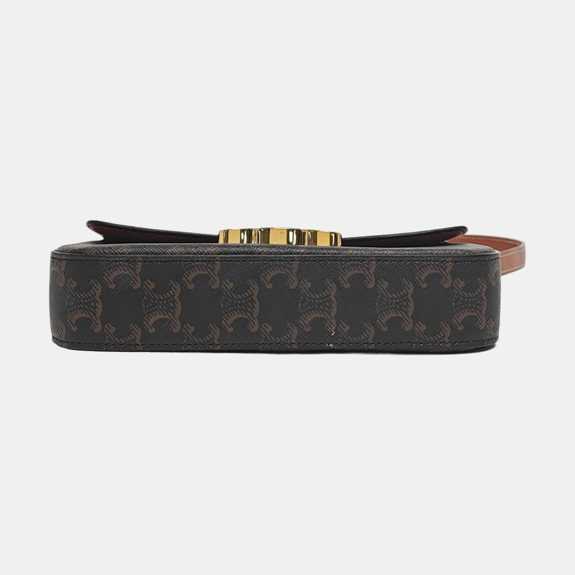 TRIOMPHE Small Coated Canvas Brown
