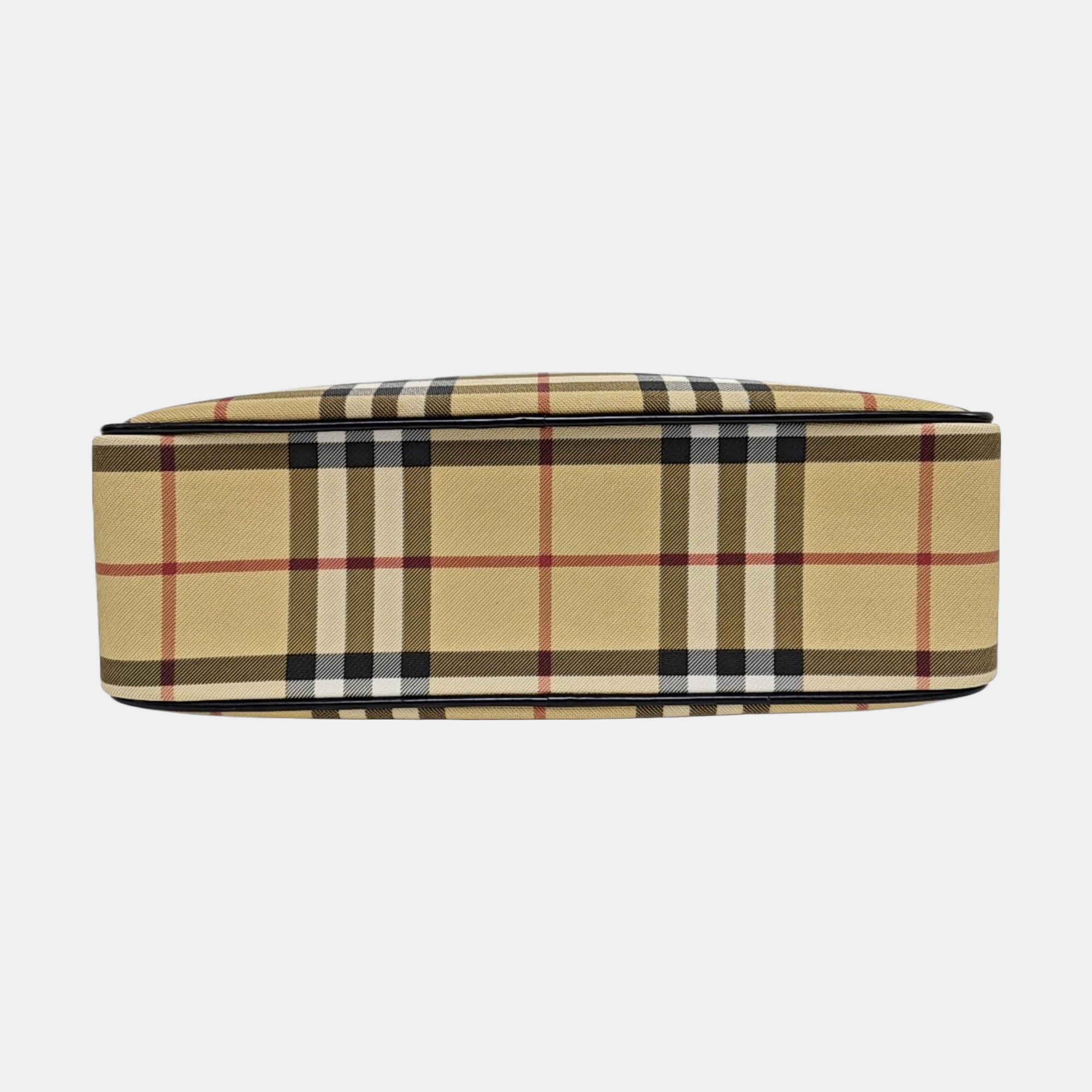 Coated Canvas Top Handle Bag Beige