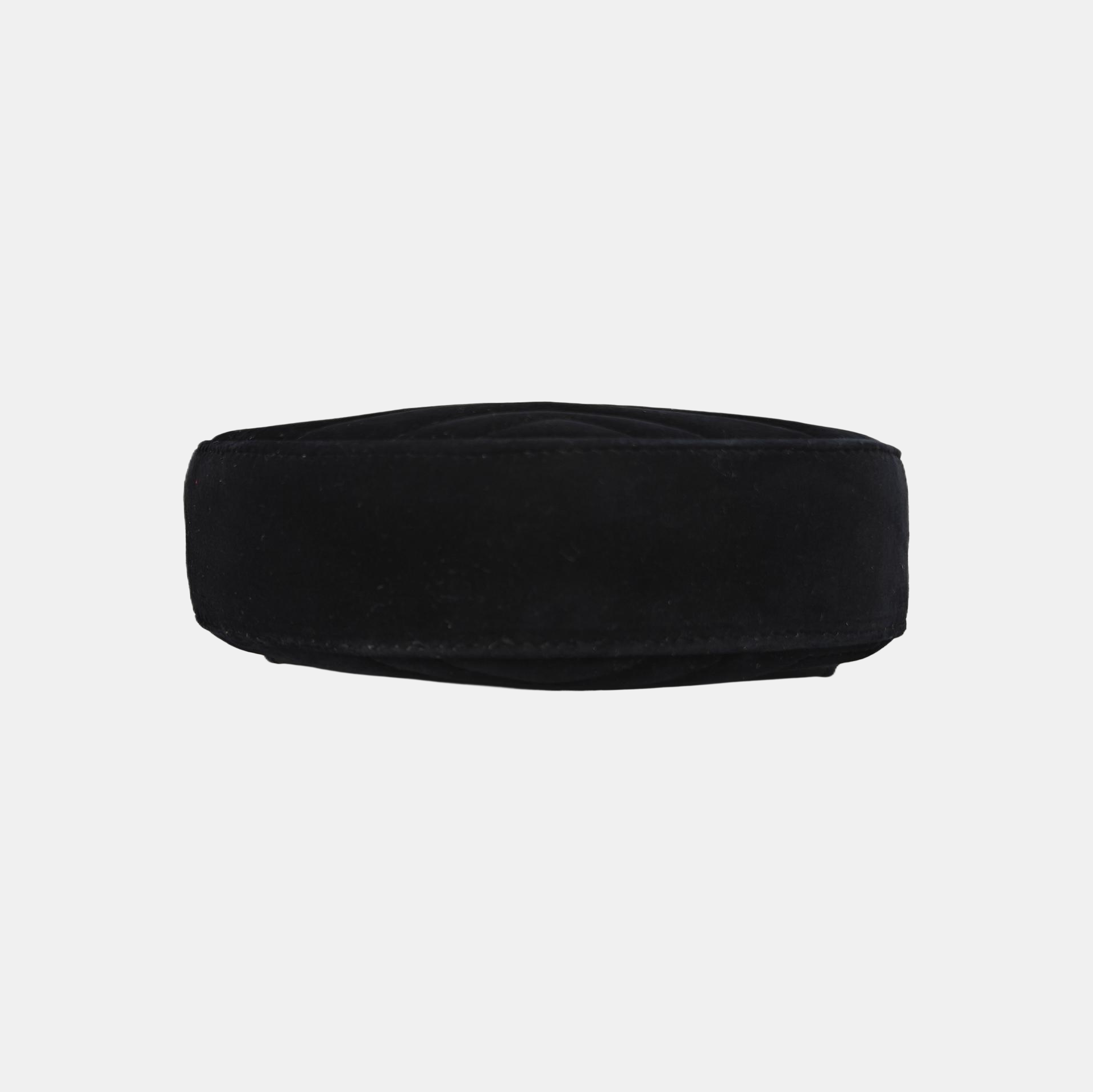 GG Marmont Super Mini Quilted Velvet Black