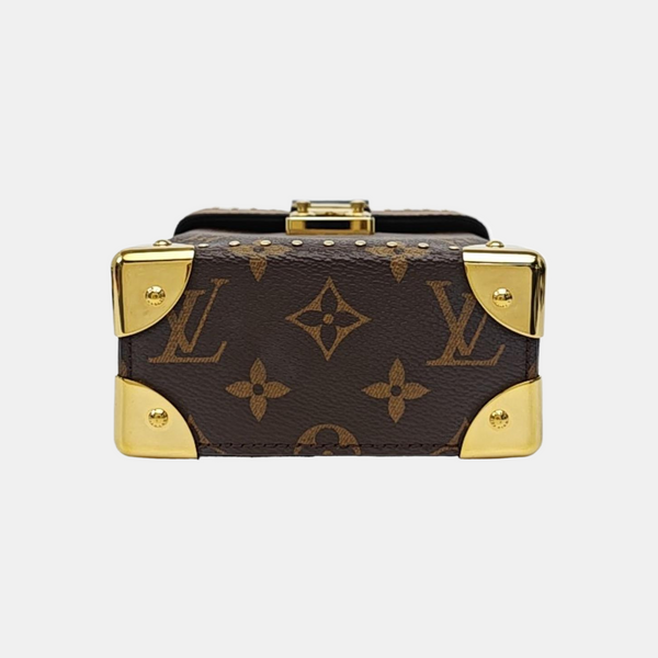 CAMERA BOX Monogram Coated Canvas Brown