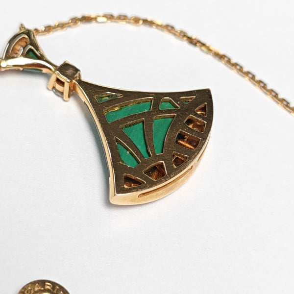 DIVAS' DREAM 18k Rose Gold Green Necklace