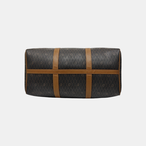 Oblique Coated Canvas Shoulder Bag Black
