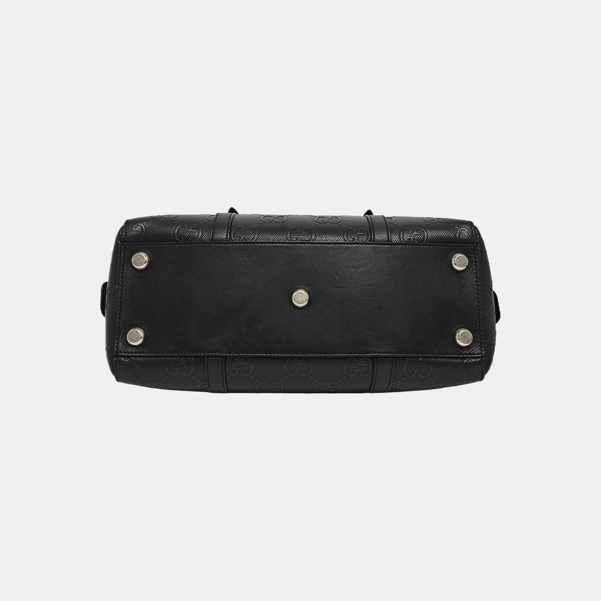 Monogram Calfskin Tote Bag Black
