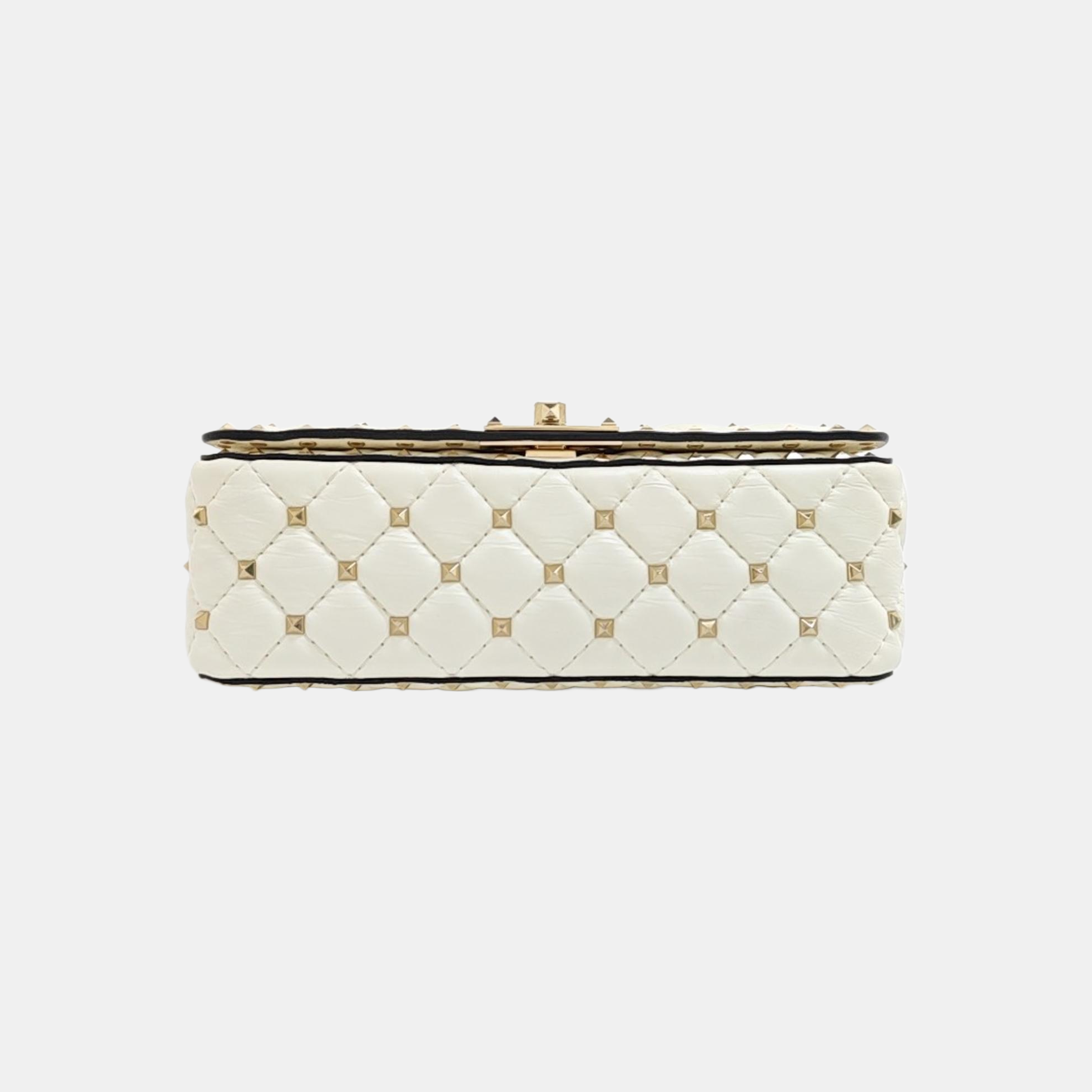 Spike Up Quilted Lambskin White