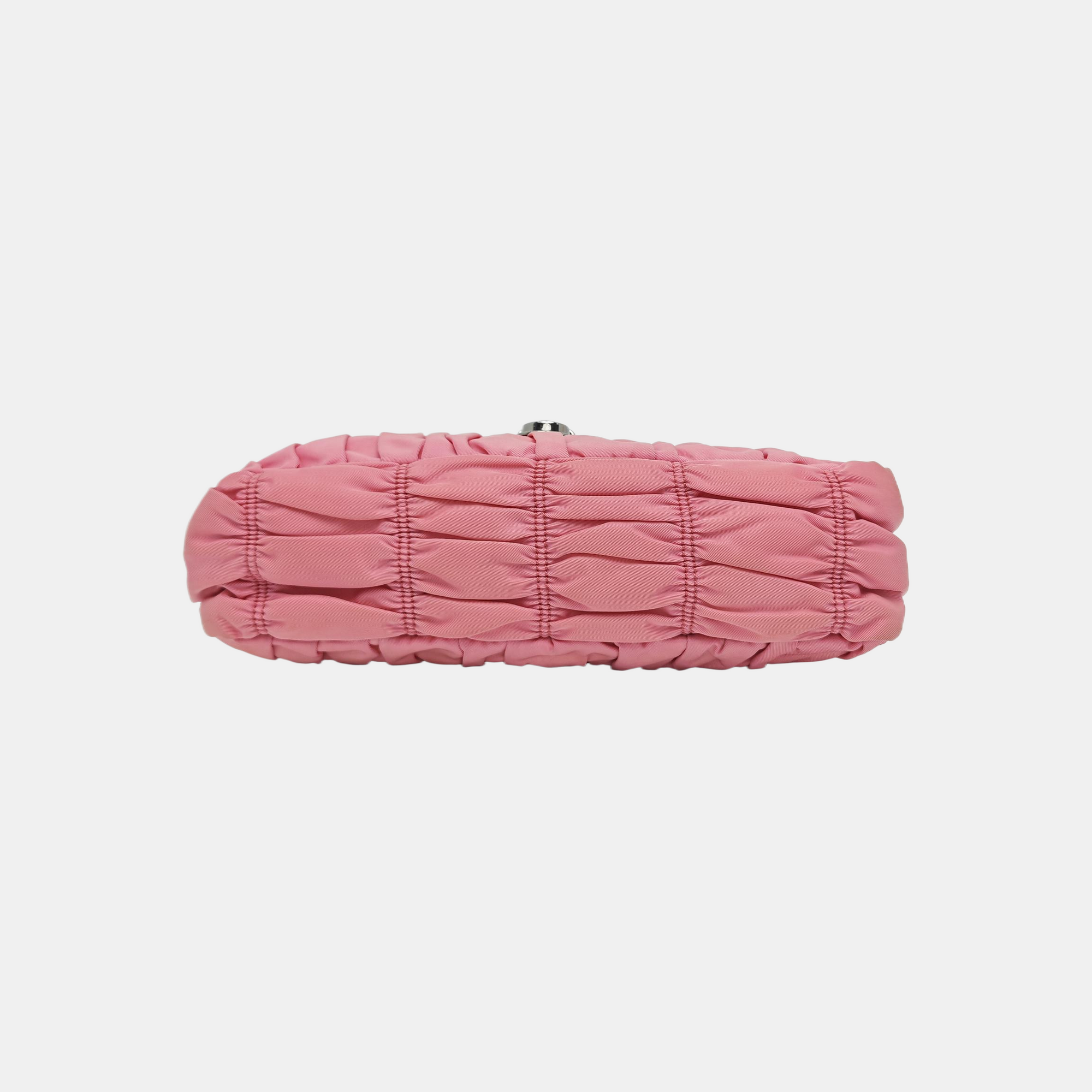 Quilted Nylon Shoulder Bag Red