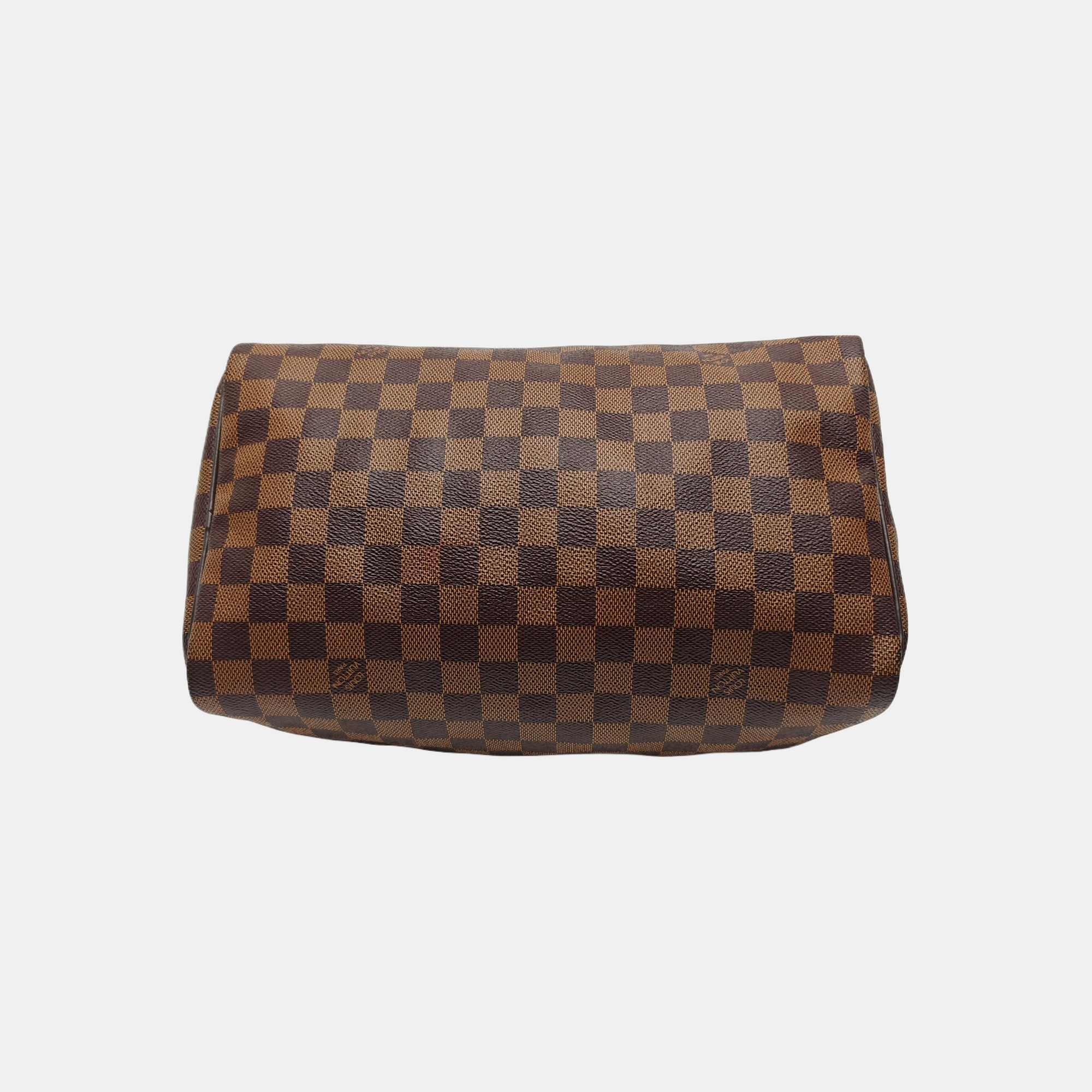 SPEEDY 30 Damier Ebene Coated Canvas Brown