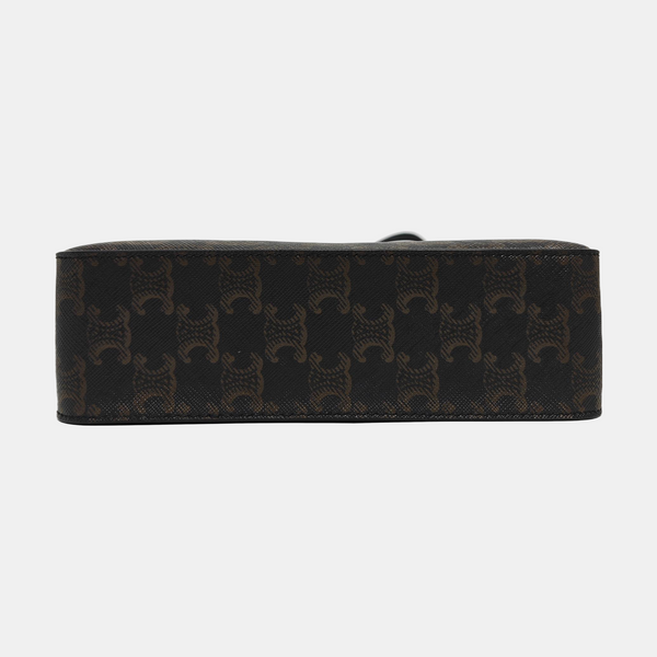 Authenticated pre-owned  TRIOMPHE CANVAS Small Coated Canvas Brown - Shoulder Bag at Looply