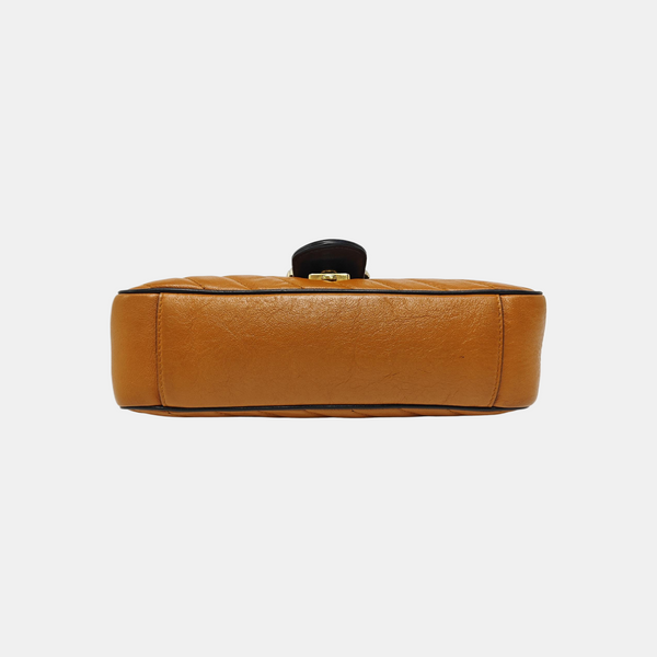 GG Marmont Medium Quilted Calfskin Yellow