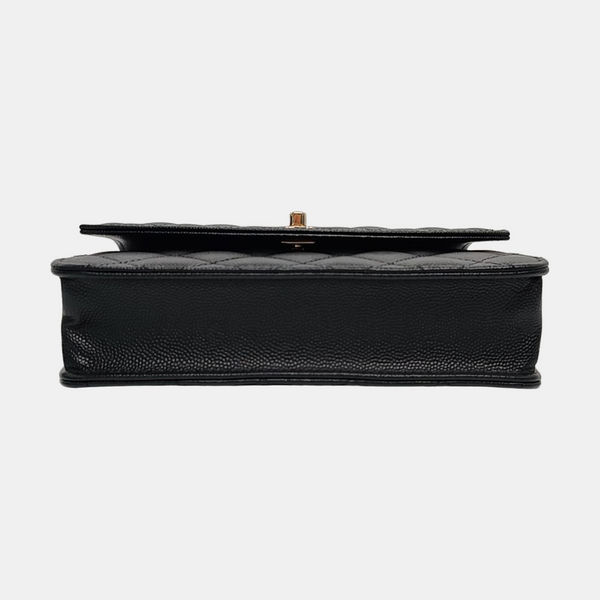 Quilted Grained Calfskin Black