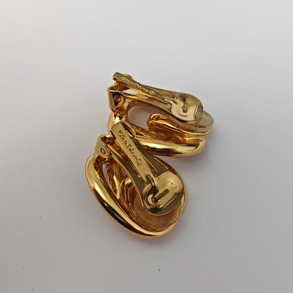 Metal Gold Clip On Earrings