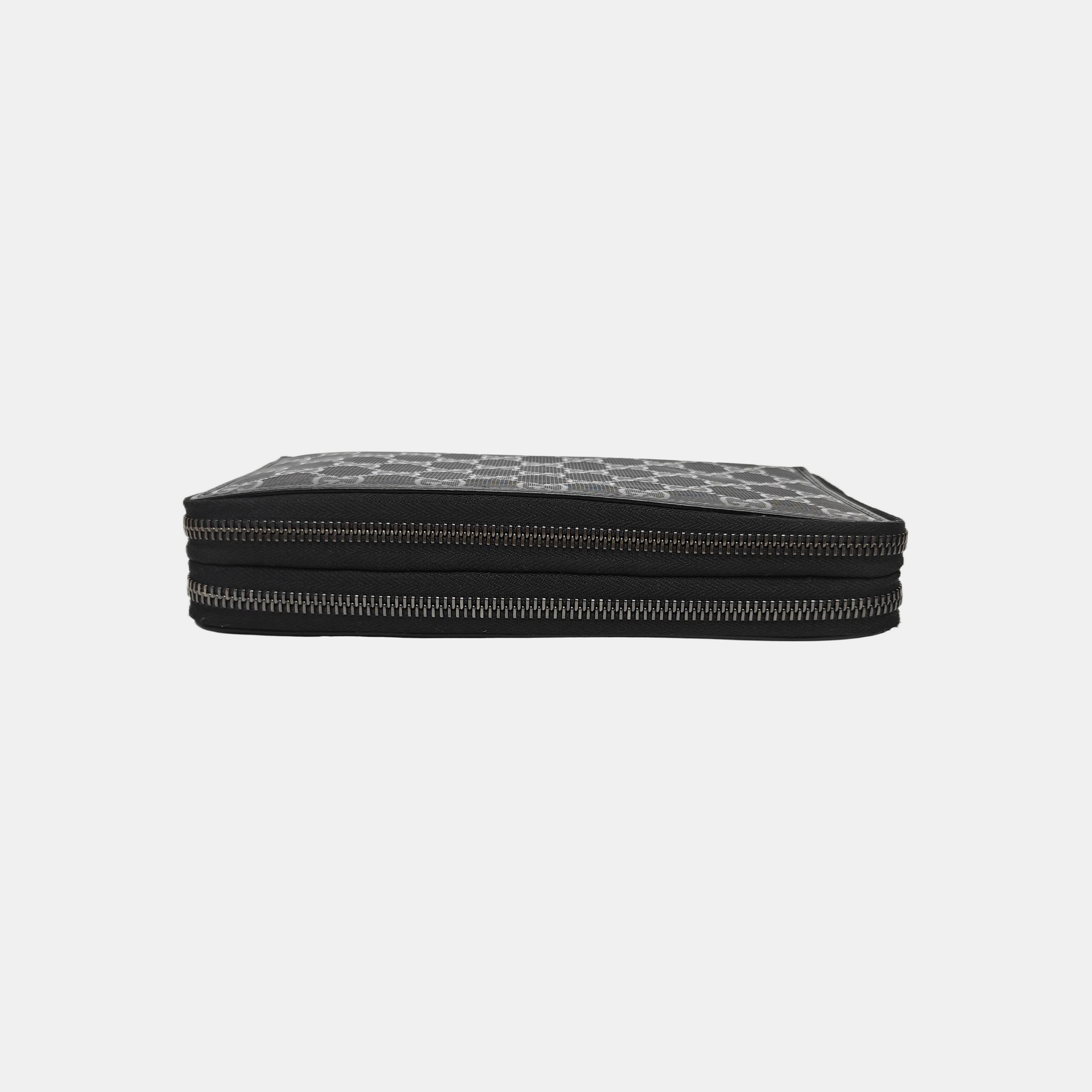 Monogram Coated Canvas Clutch Black