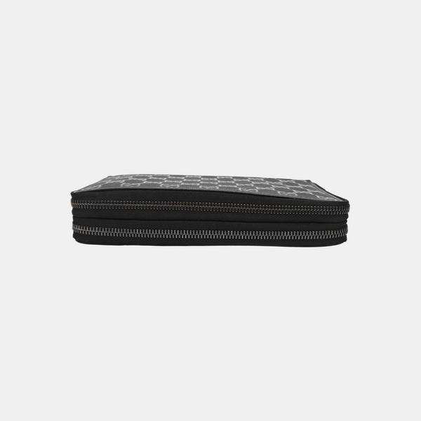 Monogram Coated Canvas Clutch Black
