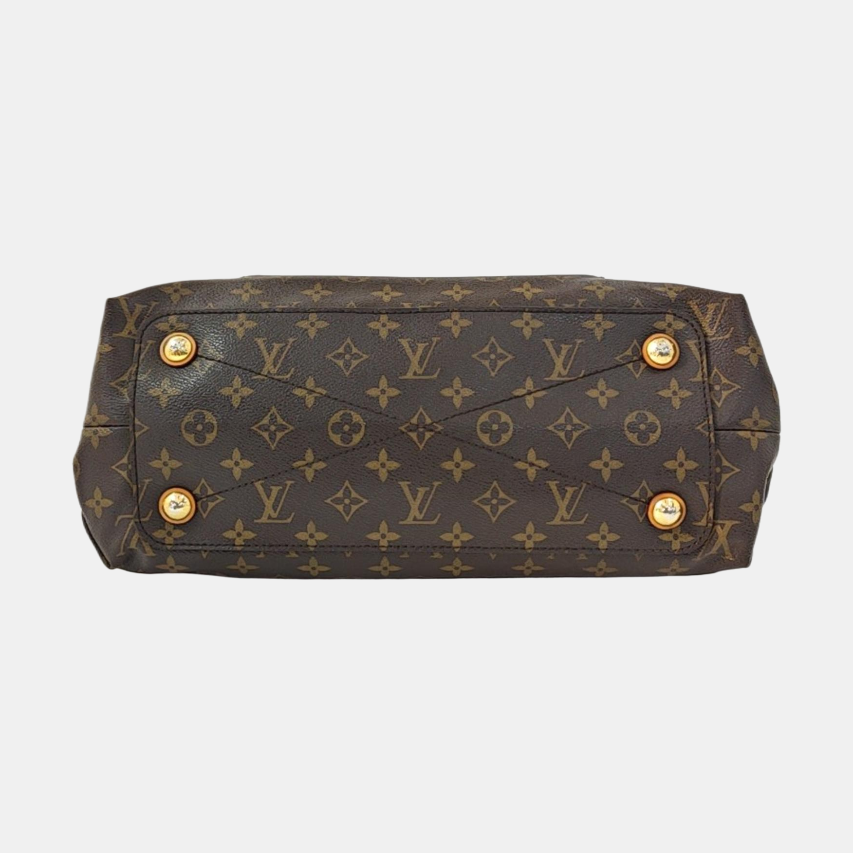 OLYMPE MM Monogram Coated Canvas Brown