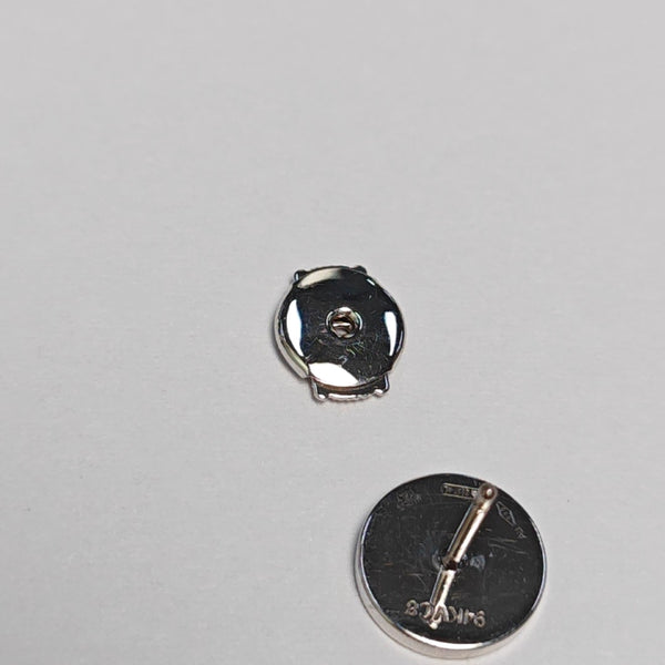 18k White Gold Black Stud Earring