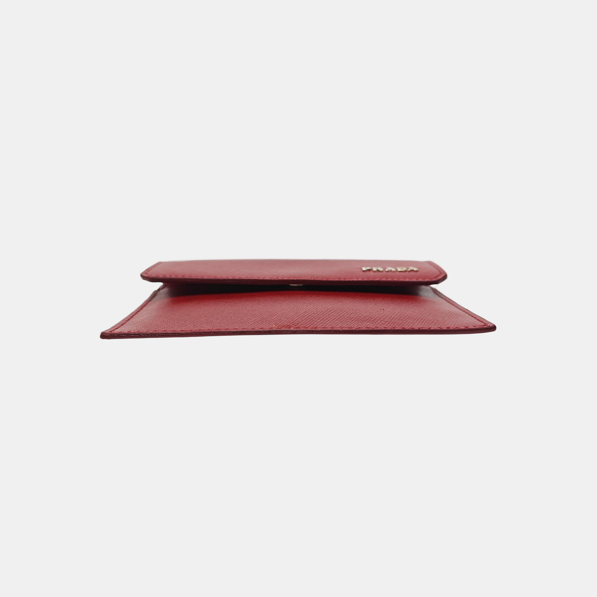 Saffiano Calfskin Card Holder Red