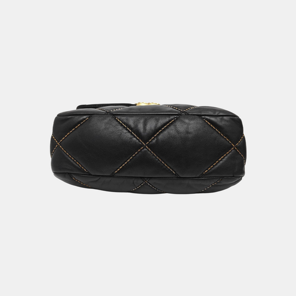Quilted Lambskin Shoulder Bag Small Black