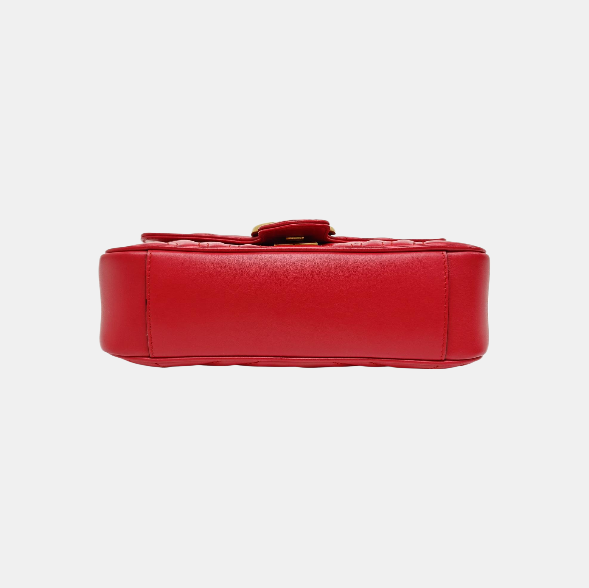 GG Marmont Small Quilted Calfskin Red