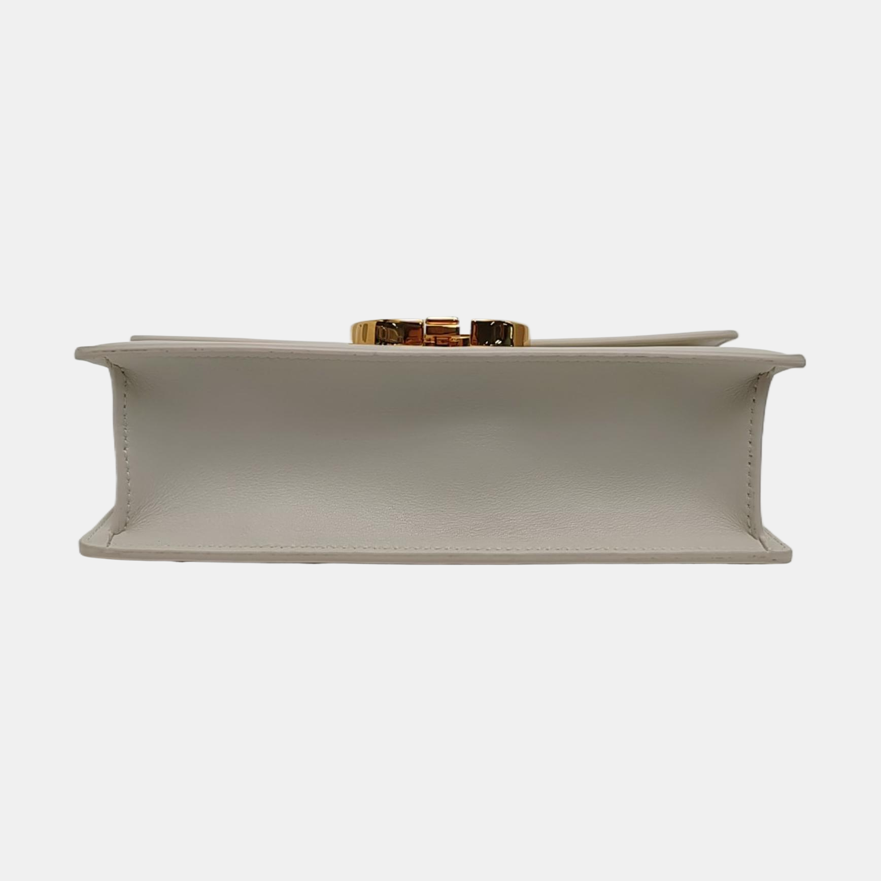 30 Montaigne East-West Small Calfskin White