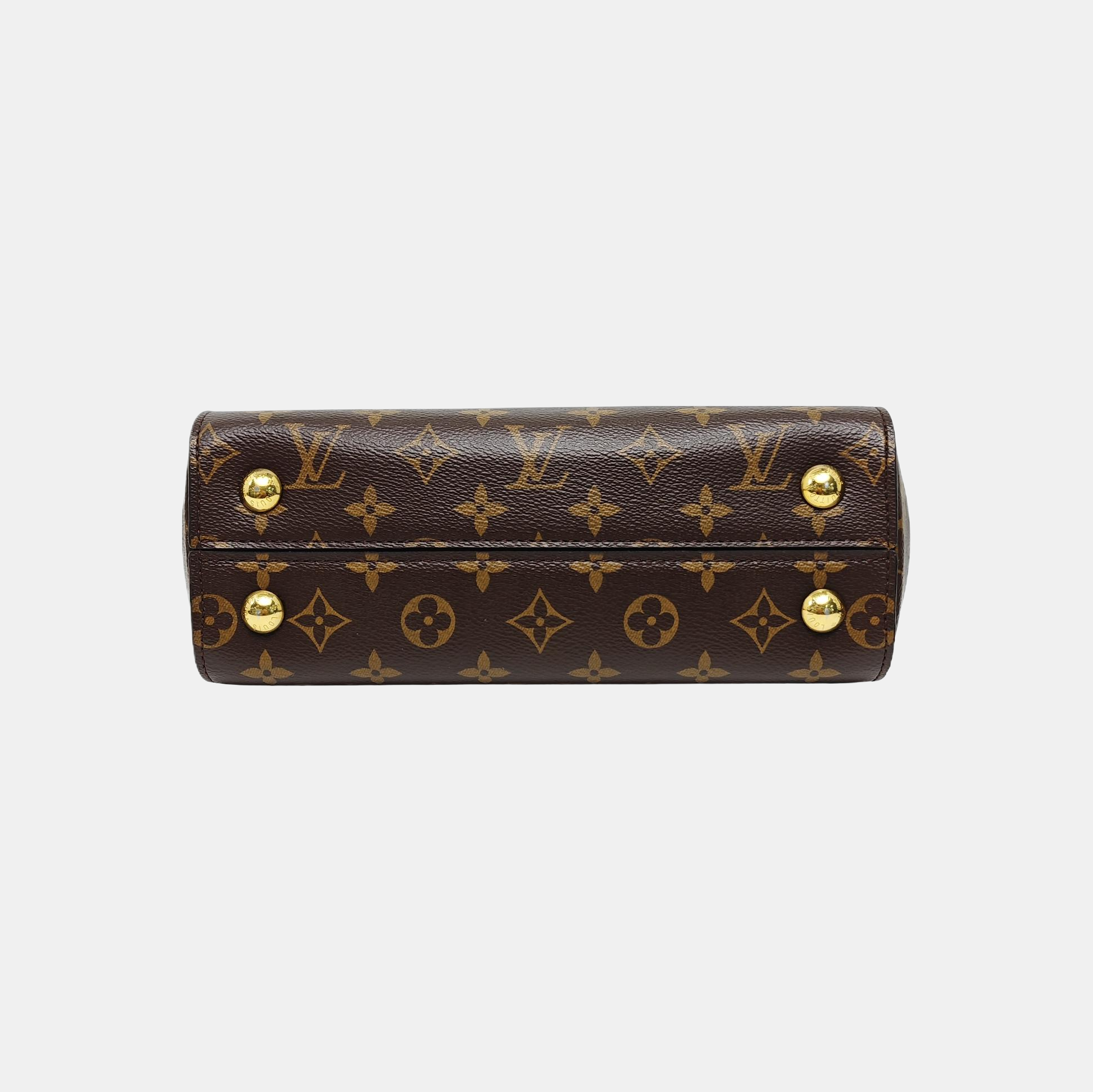 CLUNY BB Monogram Coated Canvas Brown