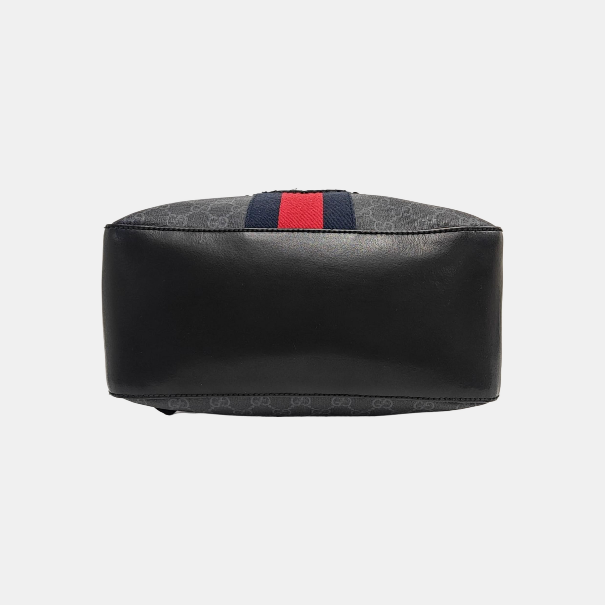 Monogram Coated Canvas Backpack Black