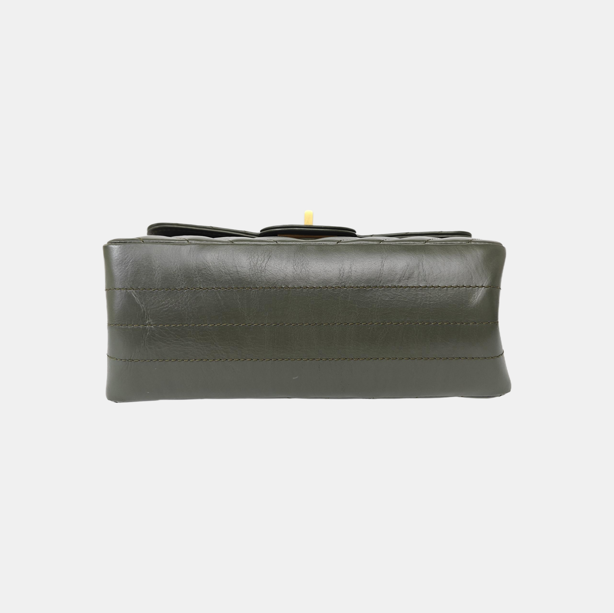 2.55 224 (mini) Chevron Calfskin Green