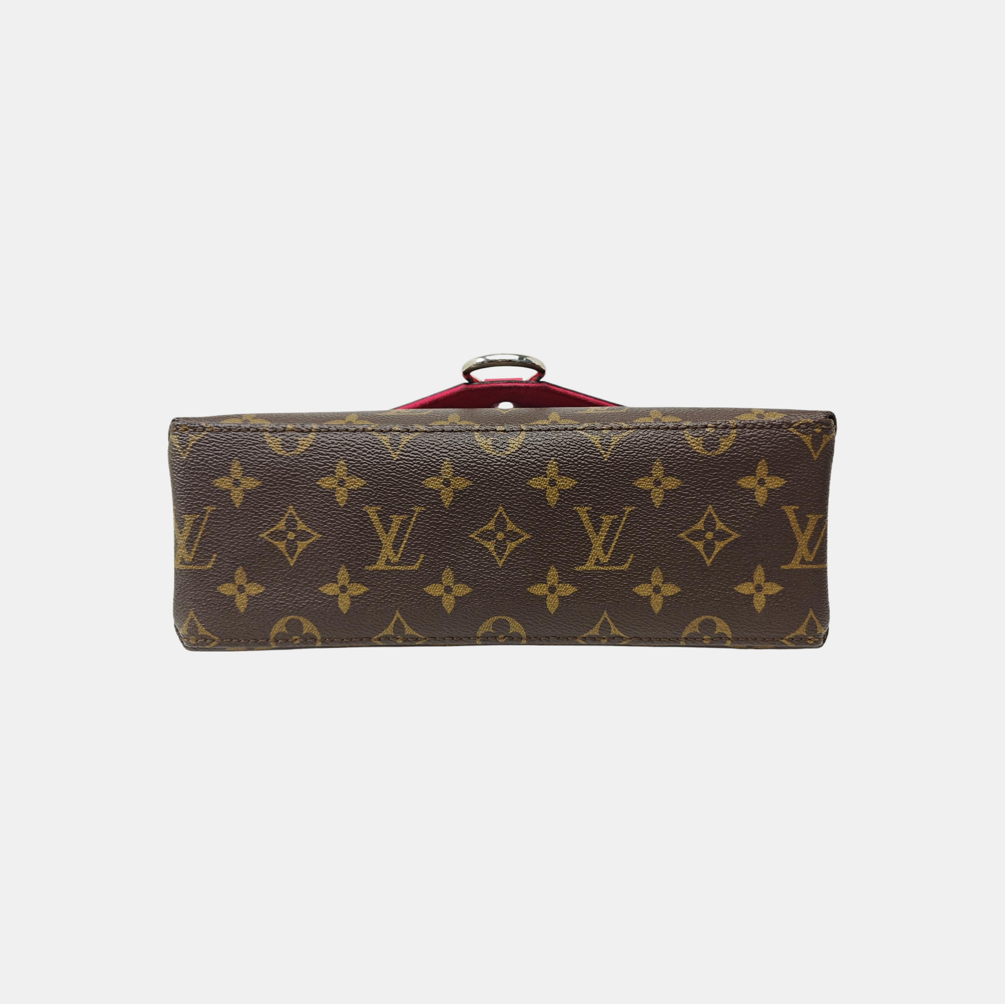 SAINT MICHEL Monogram Coated Canvas Red