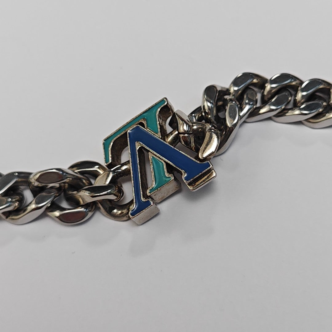 LV WOOD Metal Silver Necklace