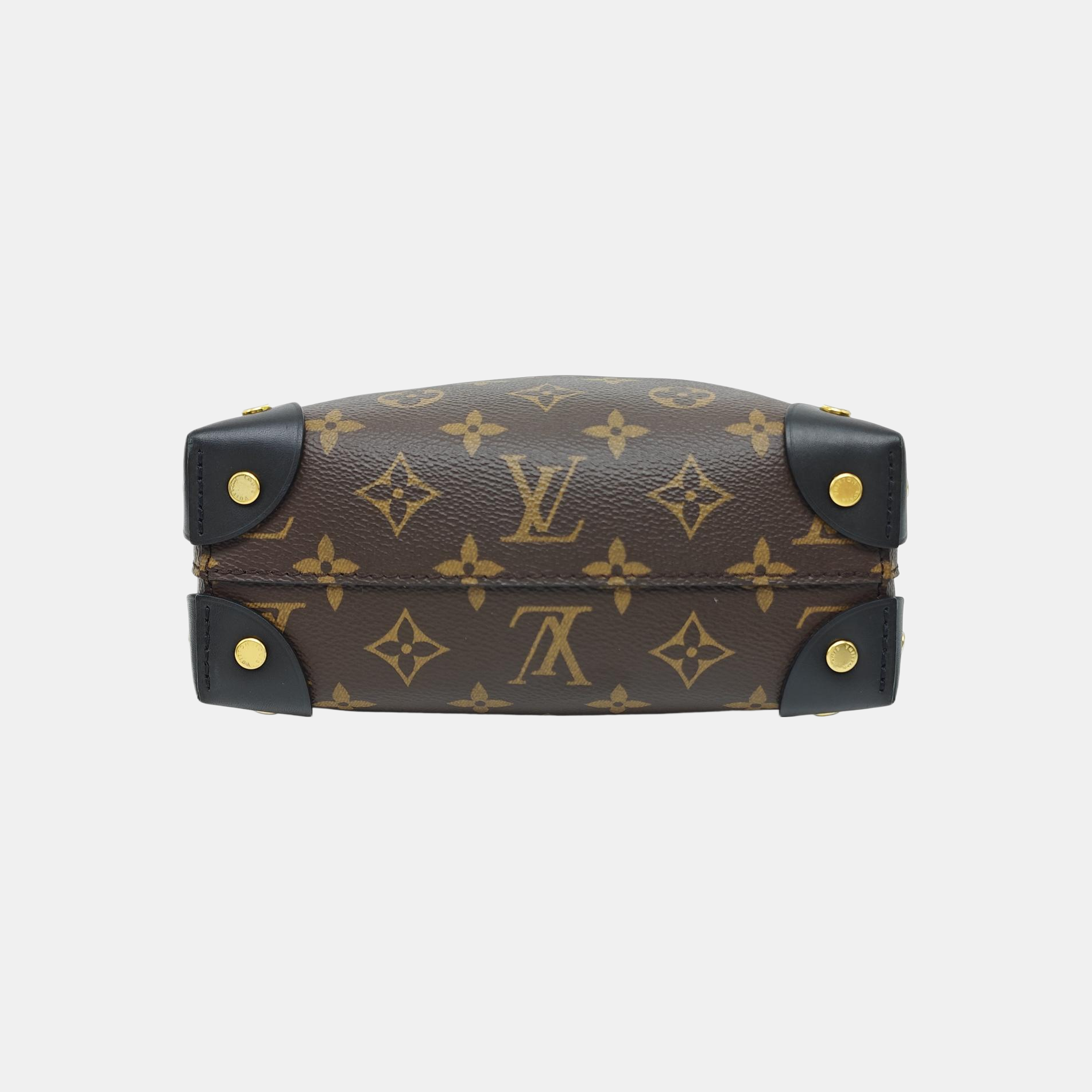 PETITE MALLE Monogram Coated Canvas Brown