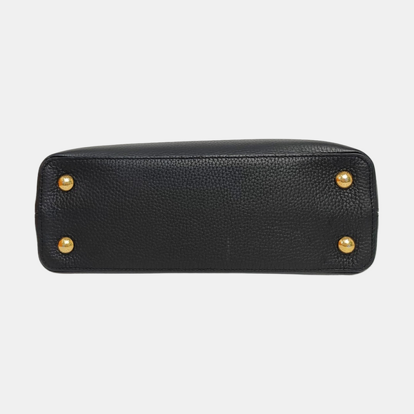 CAPUCINES MM Calfskin Black