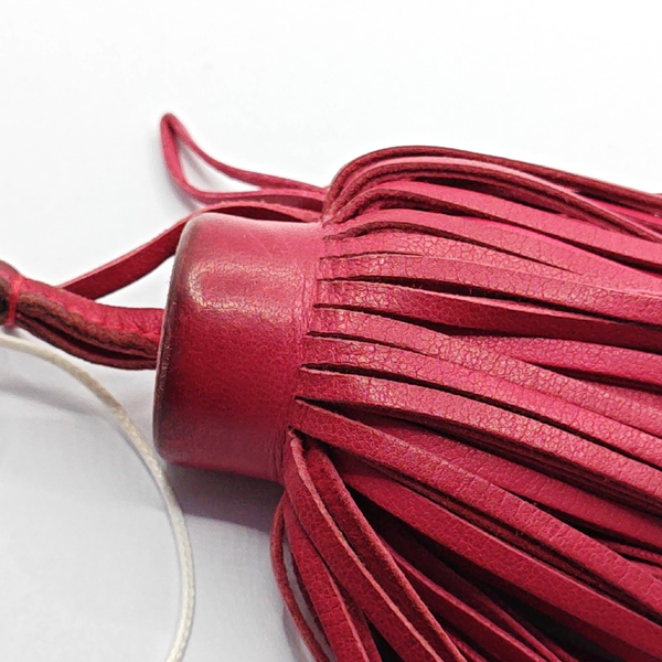 Red Leather Bag Charm
