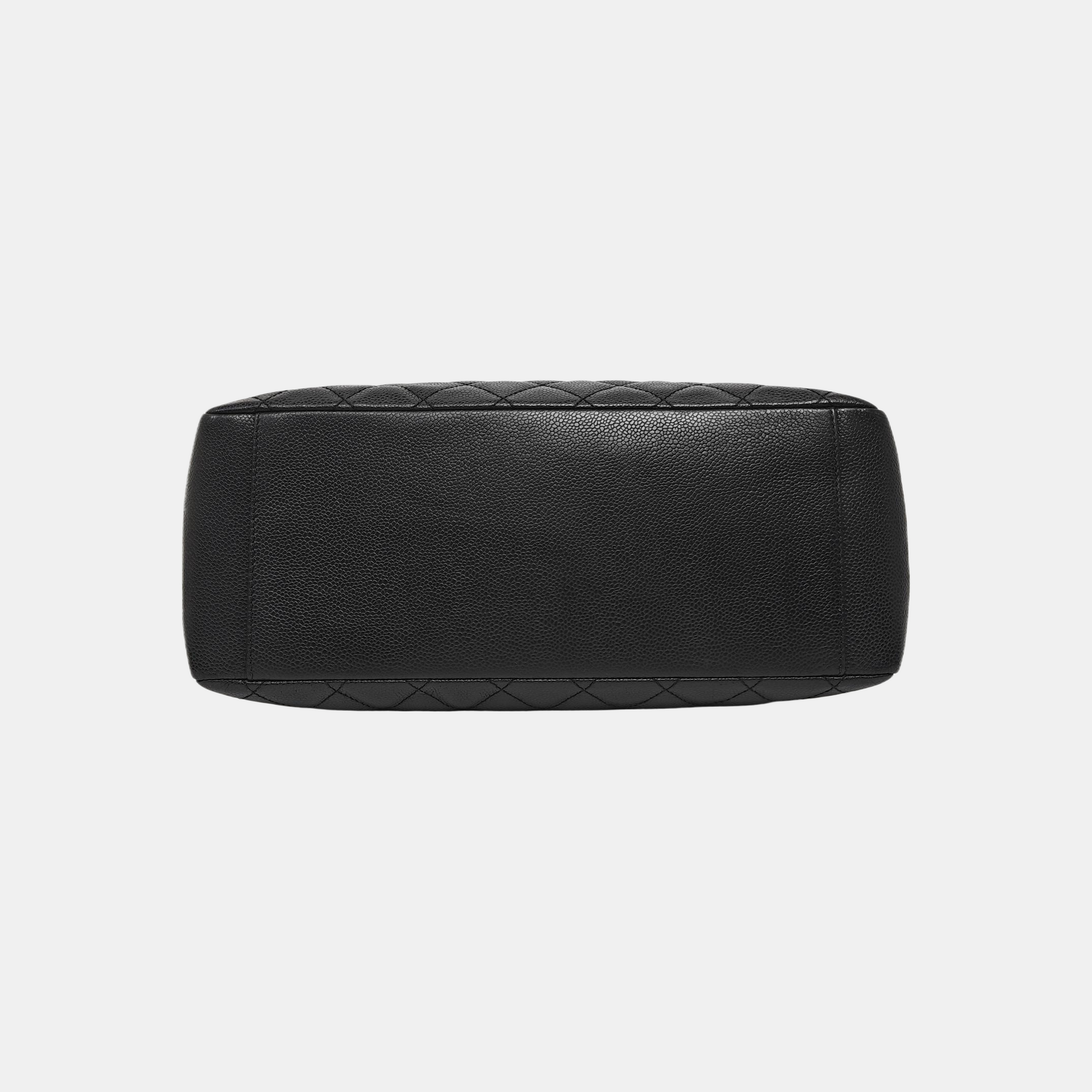 CHANEL GST Large Quilted Grained Calfskin Black
