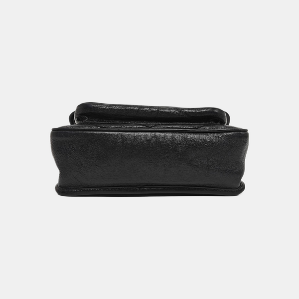 NIKI Small Chevron Calfskin Black