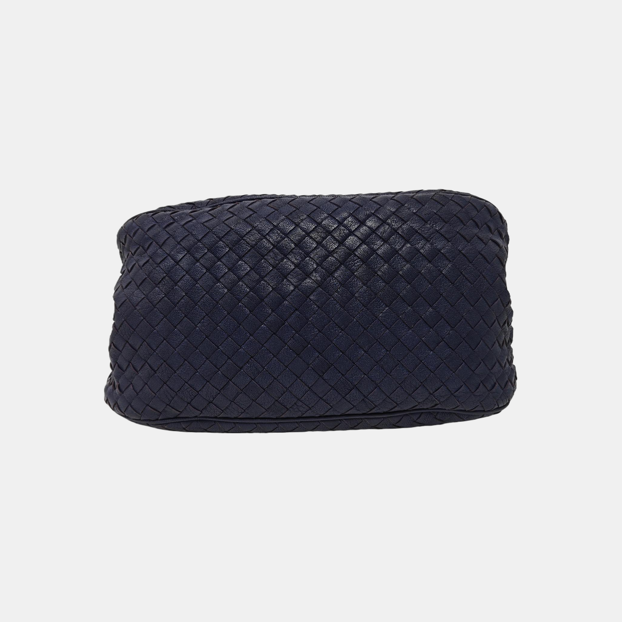 Lambskin Top Handle Bag Blue